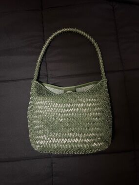 NWT Madewell Woven Shoulder Bag - Golf Green